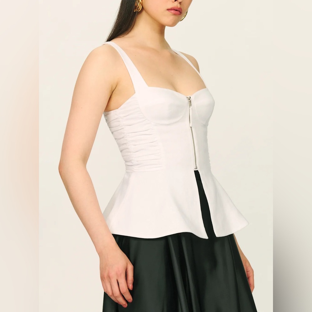 Reformation Truro top in white
